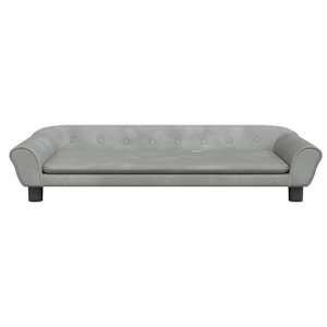 vidaXL Lit pour chien gris clair 100x50x21 cm velours