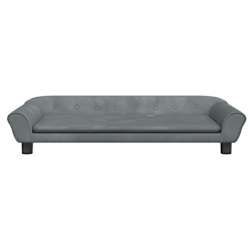vidaXL Cama para perros de terciopelo gris oscuro 100x50x21 cm