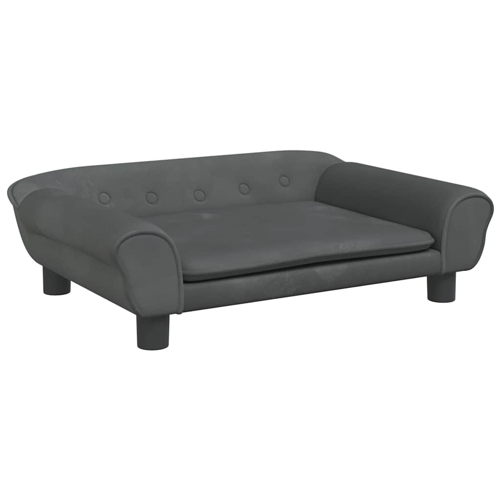 vidaXL Pelíšek pro psy tmavě šedý 70 x 48 x 22 cm samet