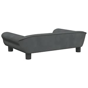 Pelíšek pro psy tmavě šedý 70 x 48 x 22 cm samet - obrázek 5