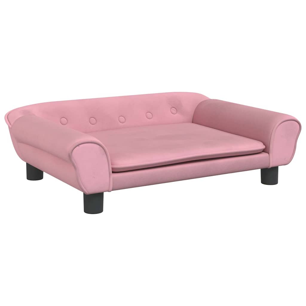 vidaXL Pelíšek pro psy růžový 70 x 48 x 22 cm samet
