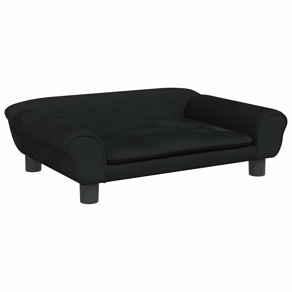 vidaXL Pelíšek pro psy černý 70 x 48 x 22 cm samet