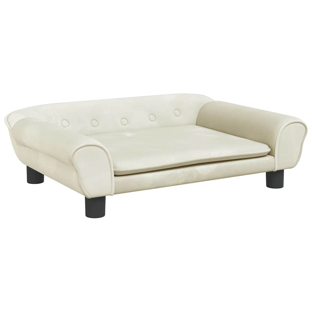 vidaXL Pelíšek pro psy krémový 70 x 48 x 22 cm samet