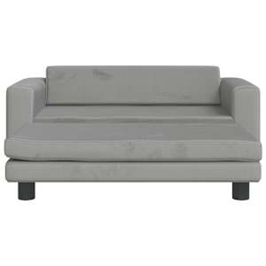 vidaXL Lit pour chien avec extension gris clair 100x50x30 cm velours
