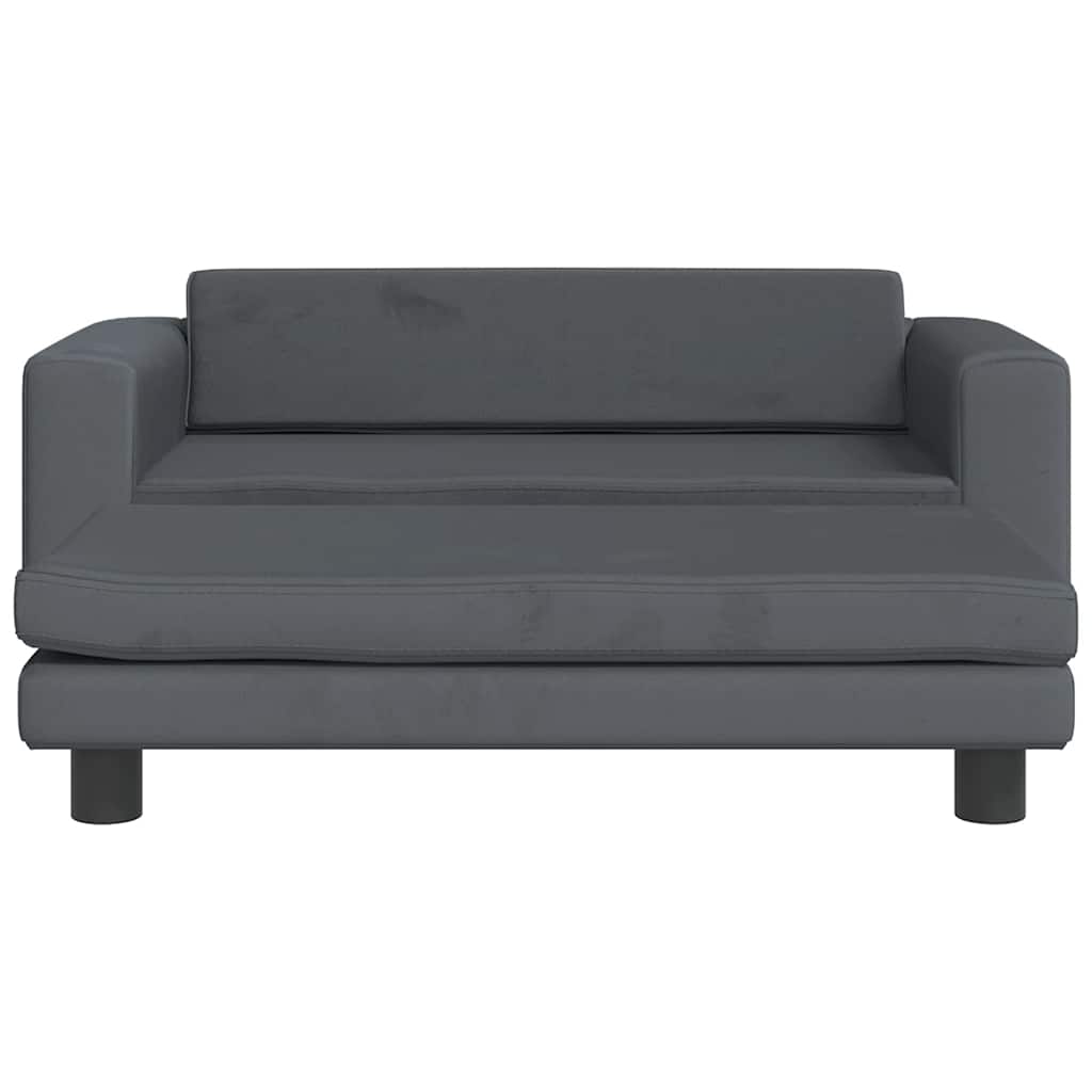 vidaXL Hondenmand met verlengstuk 100x50x30 cm fluweel donkergrijs