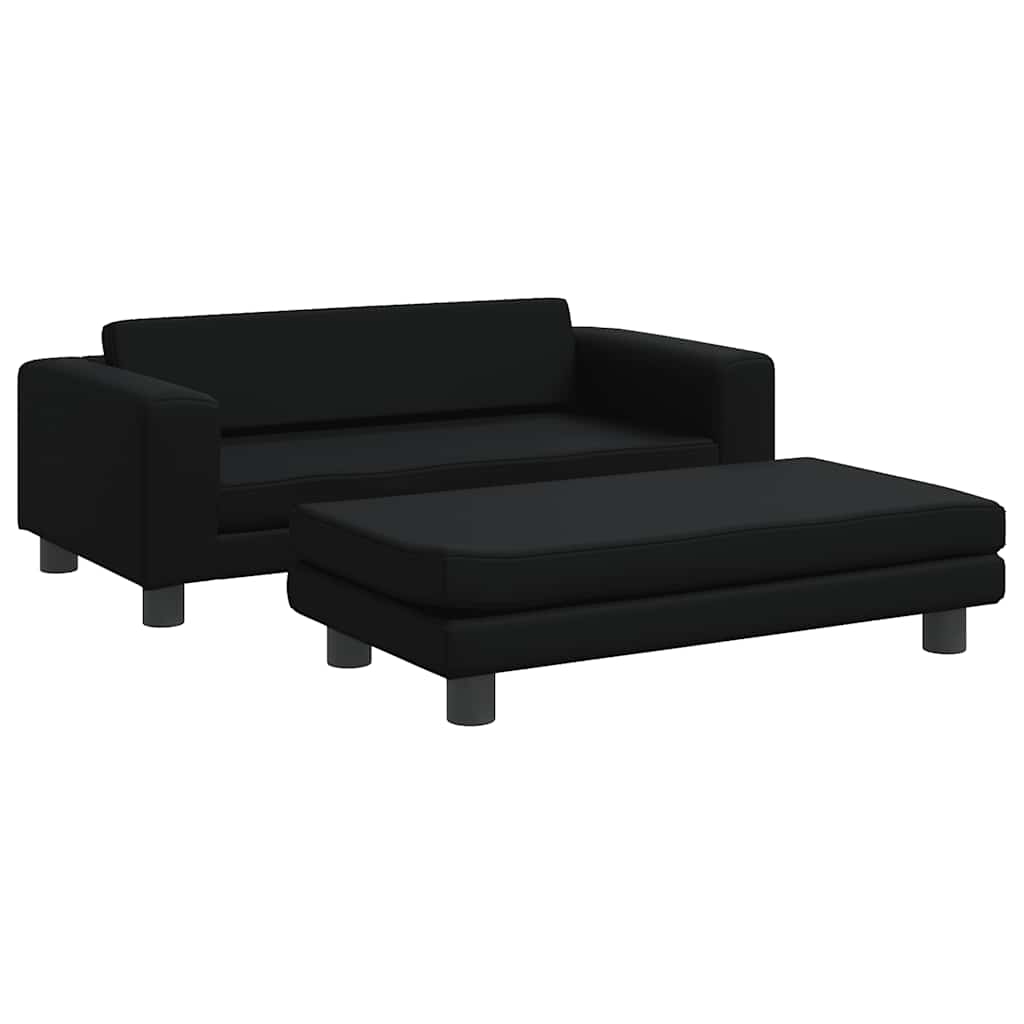 vidaXL vida Pelíšek pro psa a prodlužovací díl černý 100x50x30 cm umělá kůže