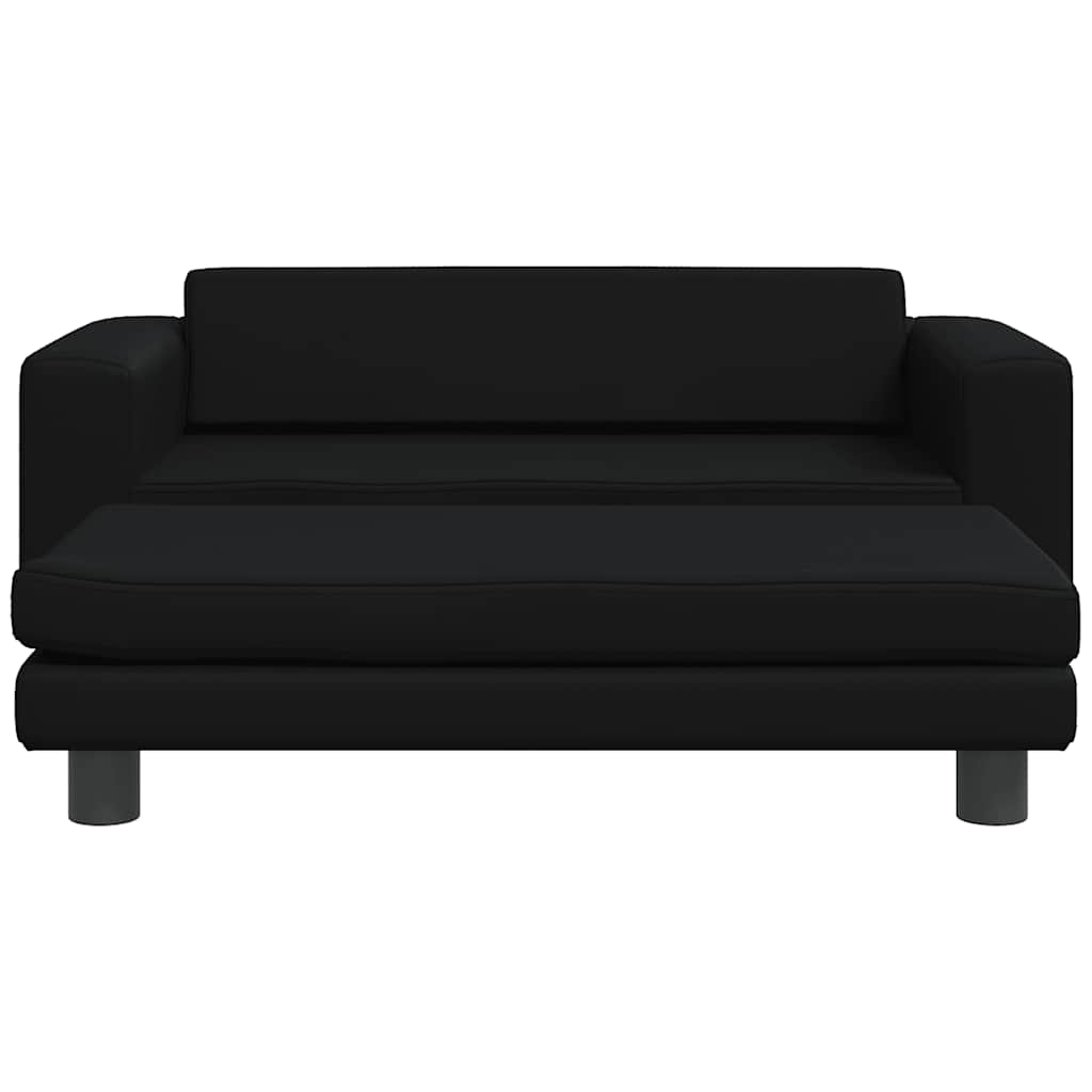 vidaXL Hondenmand met verlengstuk 100x50x30 cm kunstleer zwart