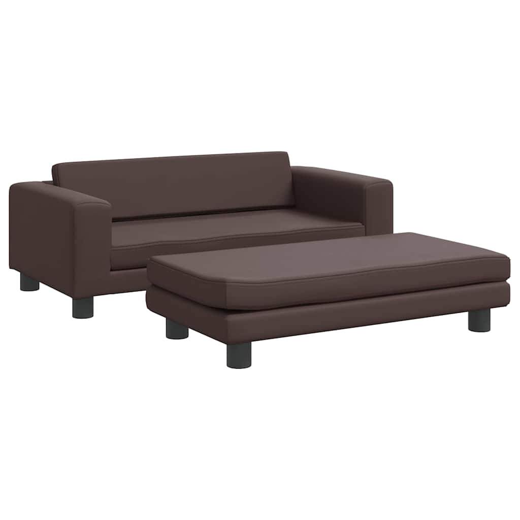 vidaXL vida Pelíšek pro psa a prodlužovací díl hnědý 100x50x30 cm umělá kůže