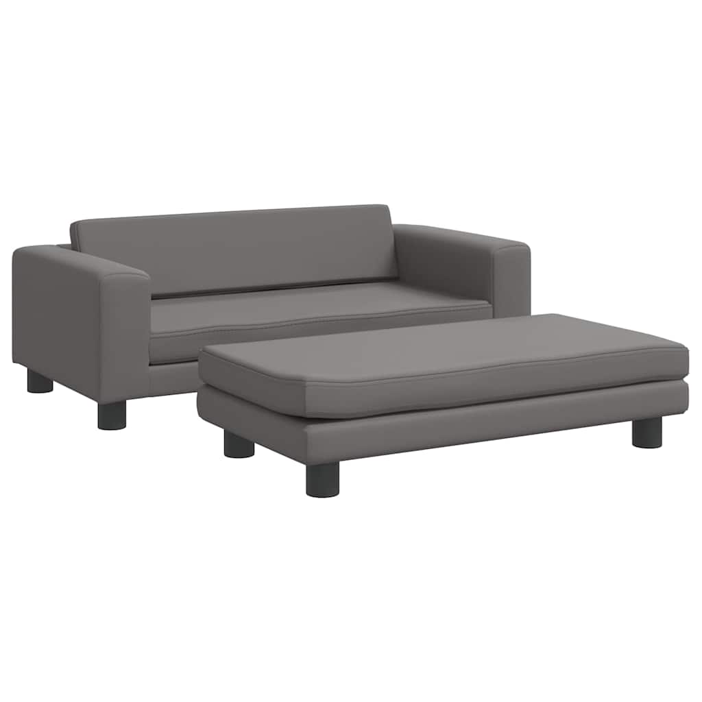 vidaXL vida Pelíšek pro psa a prodlužovací díl šedý 100x50x30 cm umělá kůže