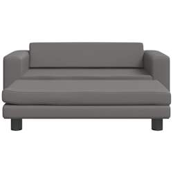 vidaXL Lit pour chien avec extension gris 100x50x30 cm similicuir