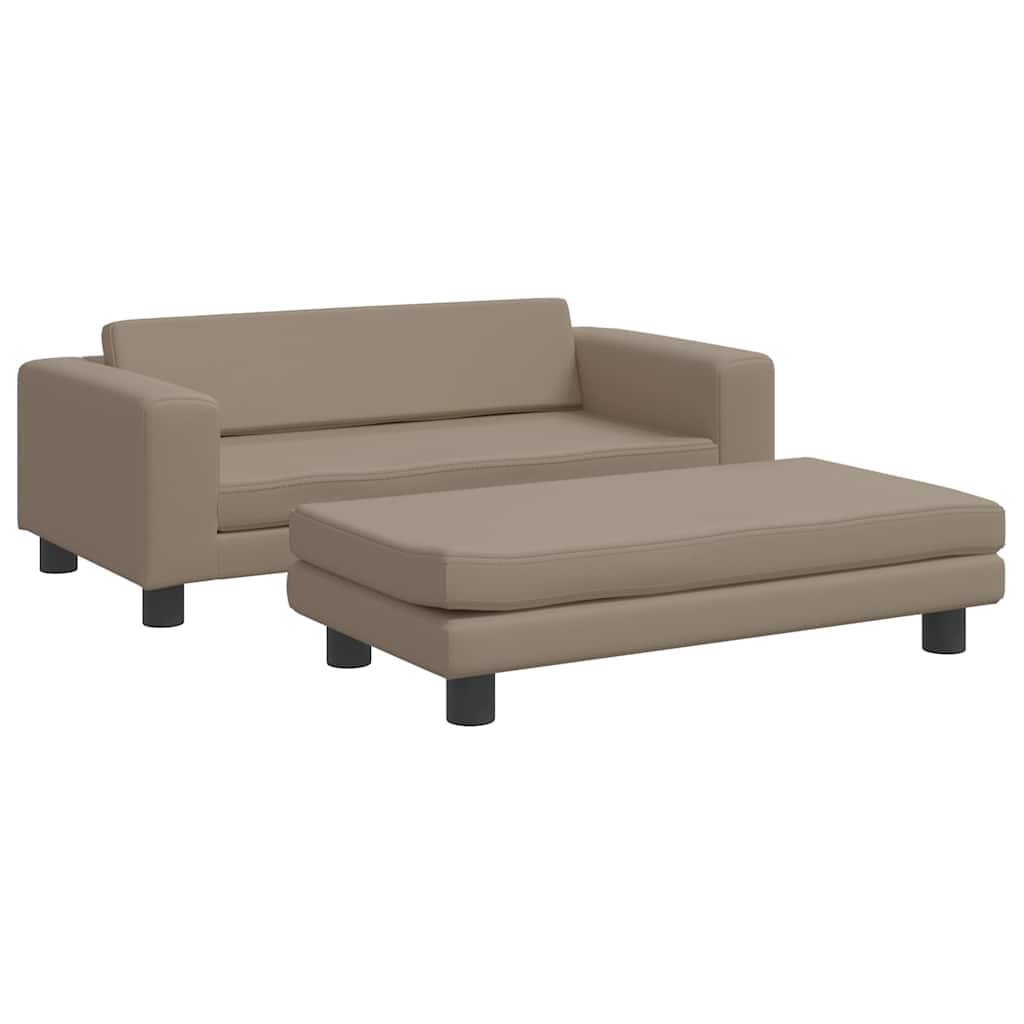 vidaXL vida Pelíšek pro psa a prodlužovací díl cappuccino 100x50x30cm koženka