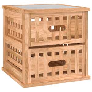 Noční stolky 2 ks 34 x 34 x 34 cm masivní ořechové dřevo - obrázek 4