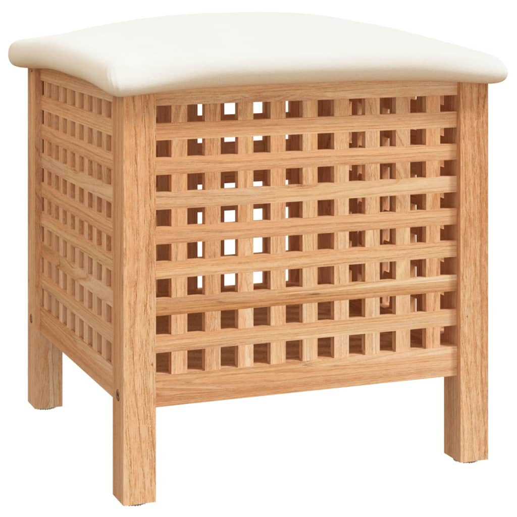 vidaXL Badkamerkruk 48x47,5x52 cm massief walnotenhout
