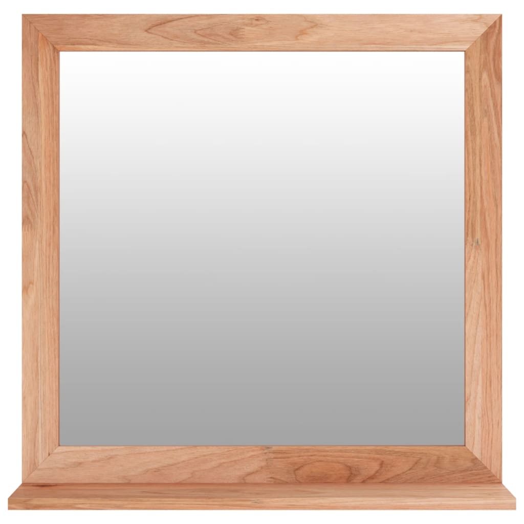 Image of vidaXL Wall Mirror 55x55 cm Solid Wood Walnut