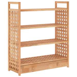 Botník se zásuvkou 70 x 27 x 81 cm masivní ořechové dřevo - obrázek 2
