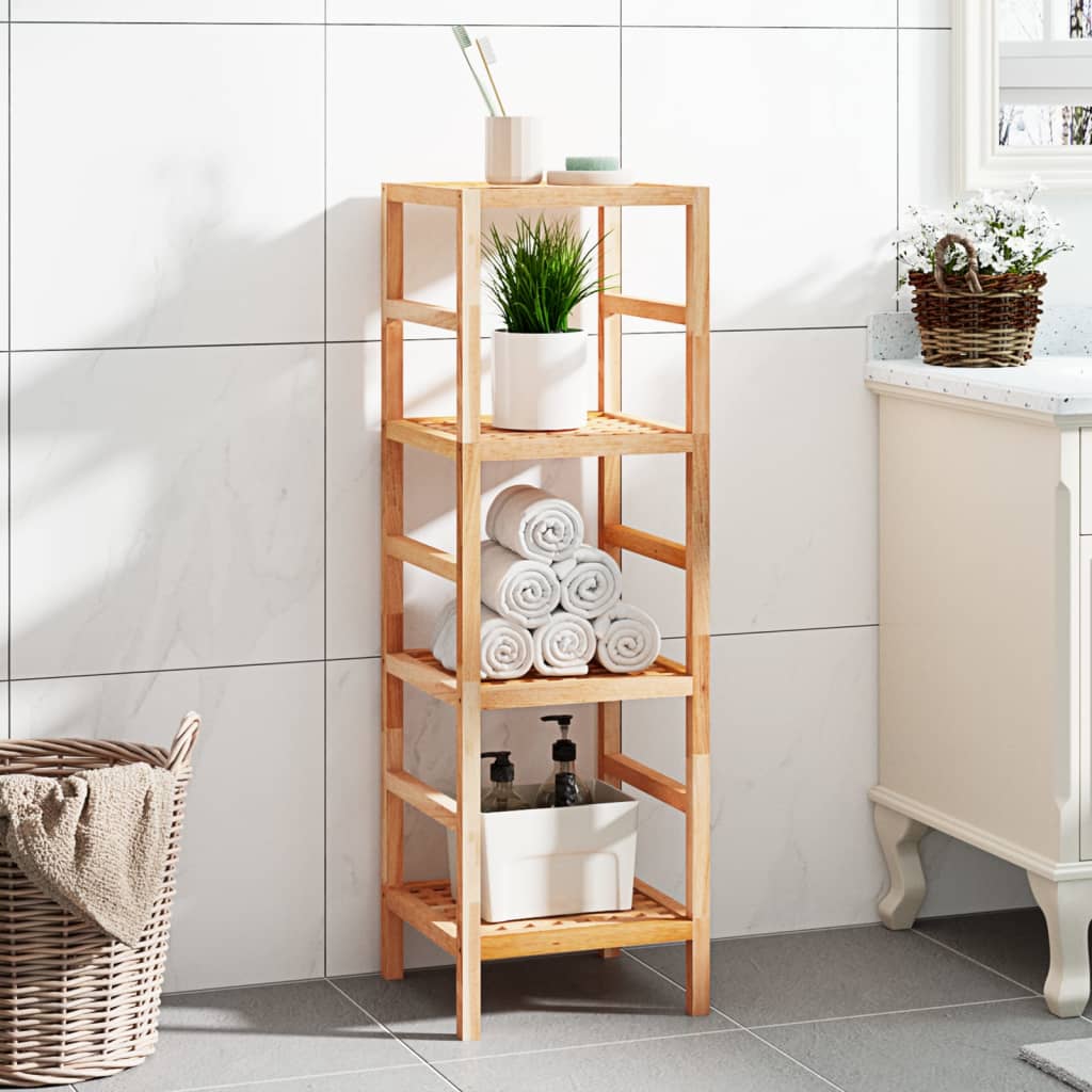 vida XL Badregal 35,5x 35,5x 112,5 cm Massivholz Nussbaum
