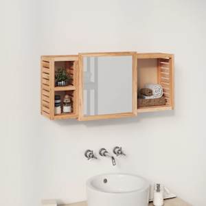 Zrcadlová skříňka 80 x 17 x 34 cm masivní ořechové dřevo - obrázek 1