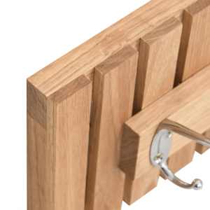 Nástěnný věšák 42 x 8,5 x 14 cm masivní ořechové dřevo - obrázek 5