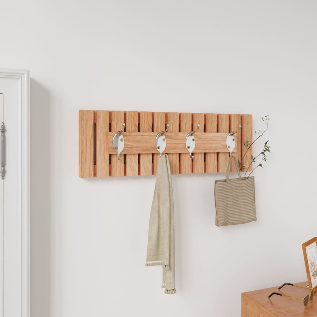 vida XL Hakenleiste 42x 8,5x 14 cm Massivholz Nussbaum