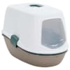 vidaXL kassi liivakast kinnine, valge ja pruun, 58,5x39,5x43 cm, PP