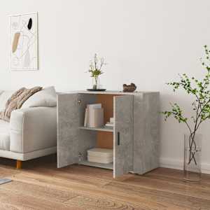 Příborník betonově šedý 80x33x70 cm kompozitní dřevo - obrázek 5