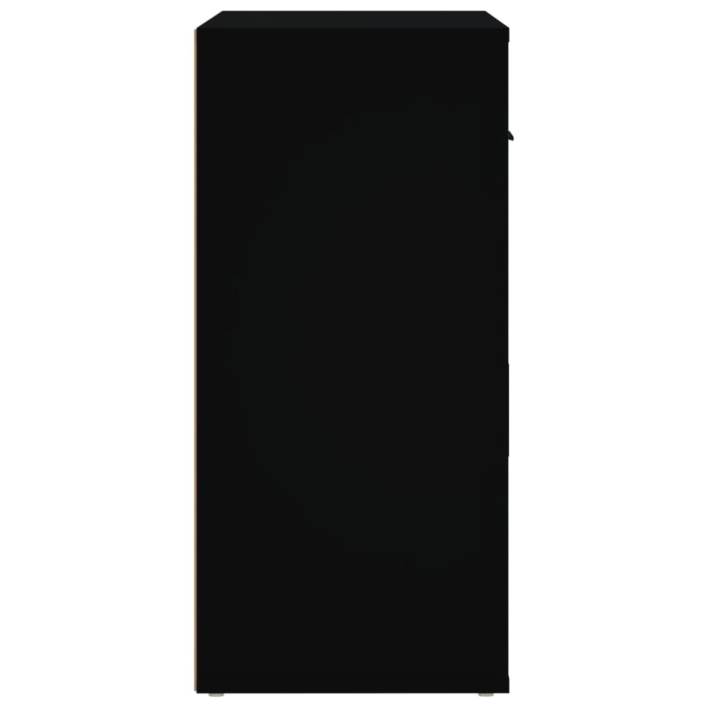 fekete szerelt fa tálalószekrény 80x33 x70 cm