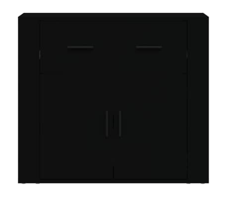 vidaXL Skjenk svart 80x33x70 cm konstruert tre