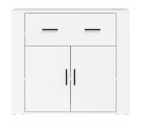 vidaXL Ντουλάπια Γυαλ. Λευκό 80x33x70 εκ. Επεξεργασμένο Ξύλο
