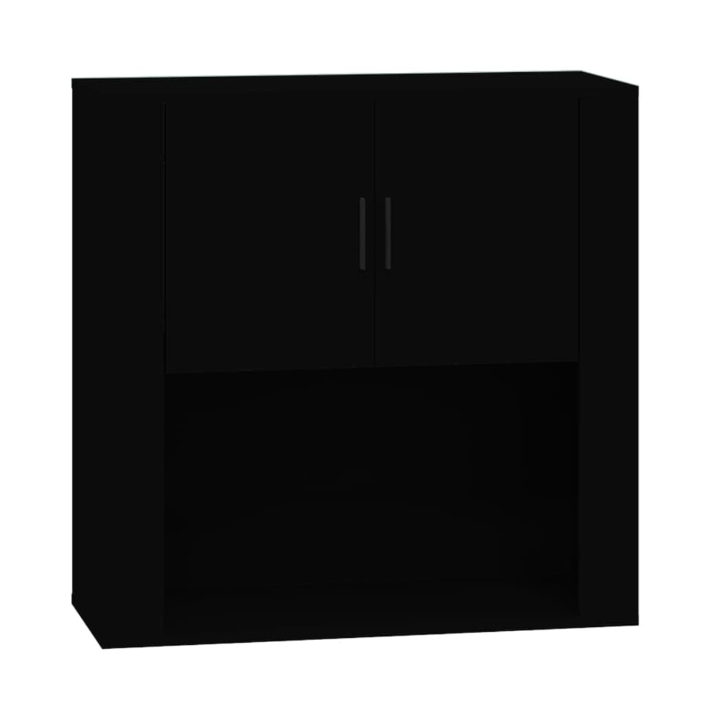 Thumbnail - vidaXL Wandschrank Schwarz 80x33x80 cm Holzwerkstoff