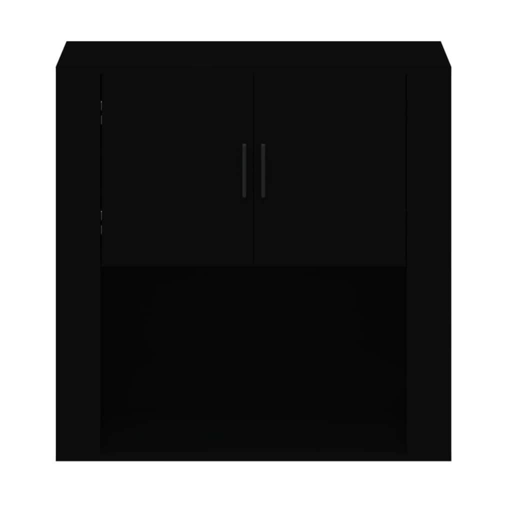 Thumbnail - vidaXL Wandschrank Schwarz 80x33x80 cm Holzwerkstoff