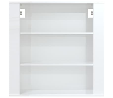 vidaXL sienas plaukts, spīdīgi balts, 80x33x80 cm, inženierijas koks