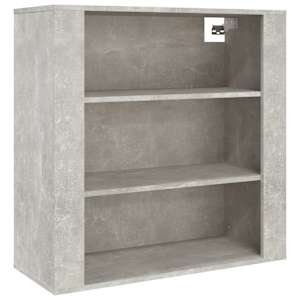 Nástěnná skříňka betonově šedá 80 x 33 x 80 cm kompozitní dřevo - obrázek 2