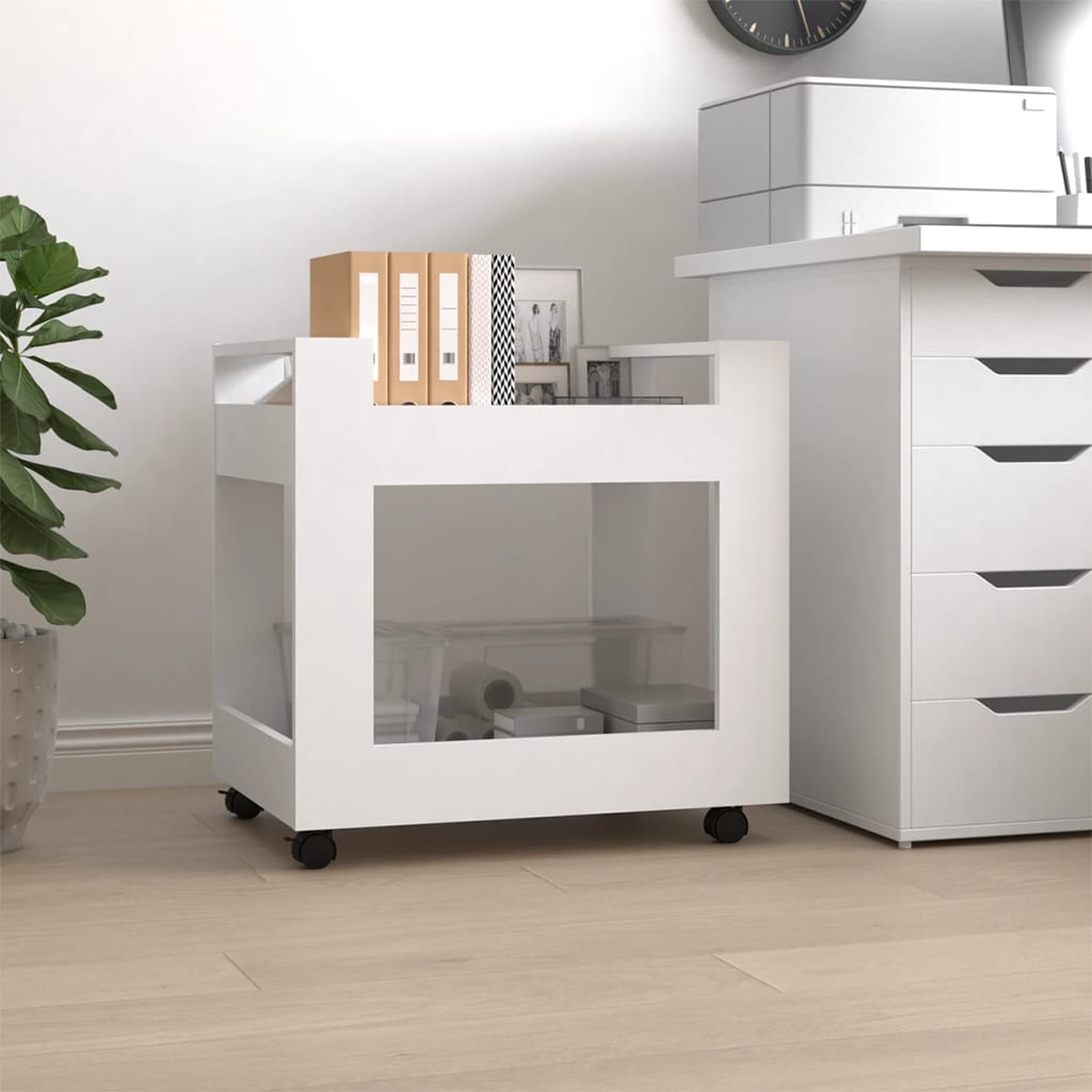 Desk Trolley Engineered Wood Under Desk Storage Trolley Multi Colours vidaXL