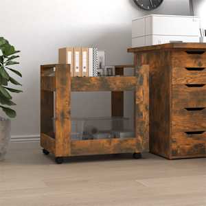 vidaXL lauak&auml;ru suitsutatud tamm 60x45x60 cm tehispuit