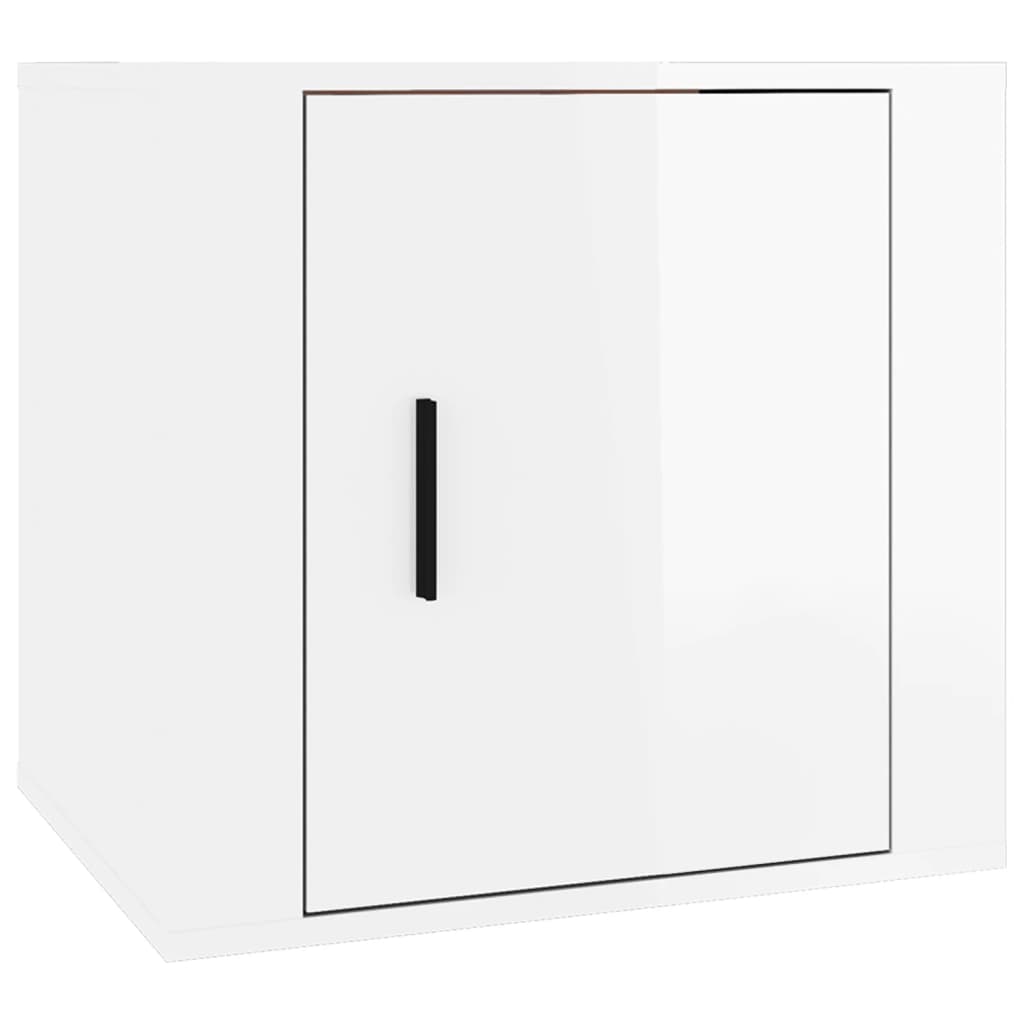 imagem de vidaXL Mesas de cabeceira 2 pcs 50x39x47 cm branco brilhante6