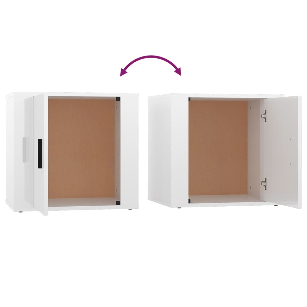 imagem de vidaXL Mesas de cabeceira 2 pcs 50x39x47 cm branco brilhante10