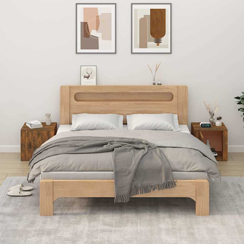 vidaXL sengeborde 2 stk. 50x39x47 cm røget egetræsfarve