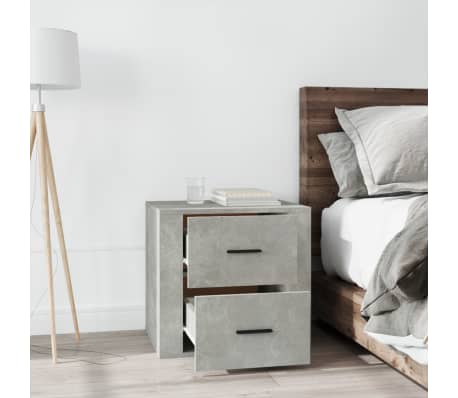 vidaXL Nočna omarica betonsko siva 50x39x47 cm