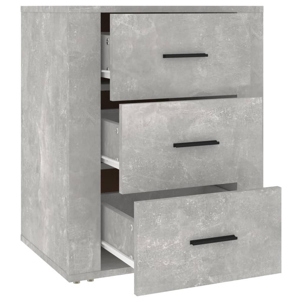Naktinė spintelė, betono pilka, 50x36x60cm, apdirbta mediena | Stepinfit.lt