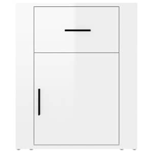 Noční stolek bílý s vysokým leskem 50x36x60 cm kompozitní dřevo - obrázek 6