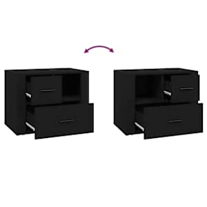 Noční stolek černý 60 x 36 x 45 cm kompozitní dřevo - obrázek 8