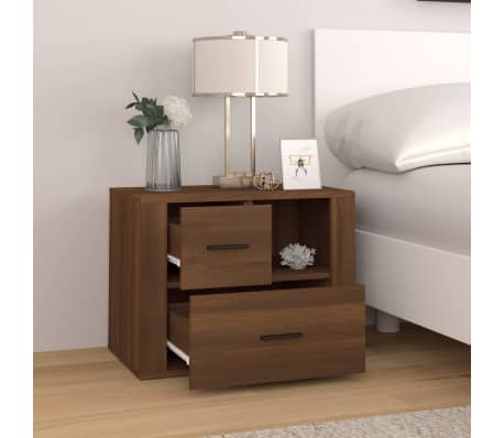 vidaXL Nachttisch Braun Eichen-Optik 60x36x45 cm Holzwerkstoff