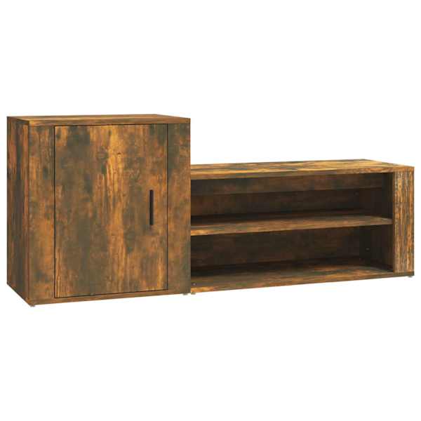 vidaXL kingakapp, suitsutatud tamm, 130x35x54 cm, tehispuit