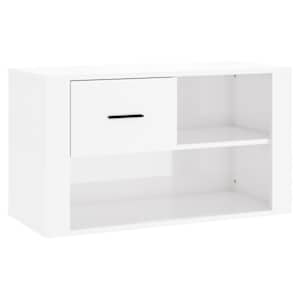 Botník bílý s vysokým leskem 80 x 35 x 45 cm kompozitní dřevo - obrázek 2