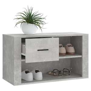 Botník betonově šedý 80 x 35 x 45 cm kompozitní dřevo - obrázek 4