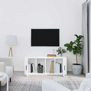 TV skříňka bílá 100 x 35 x 40 cm kompozitní dřevo - obrázek 3