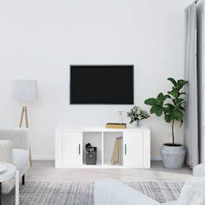 TV skříňka bílá 100 x 35 x 40 cm kompozitní dřevo - obrázek 1