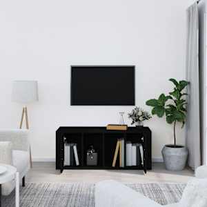 TV skříňka černá 100 x 35 x 40 cm kompozitní dřevo - obrázek 3