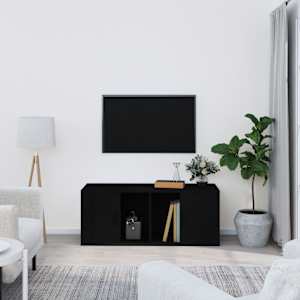 TV skříňka černá 100 x 35 x 40 cm kompozitní dřevo - obrázek 1