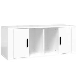 TV skříňka lesklá bílá 100x35x40 cm kompozitní dřevo - obrázek 2